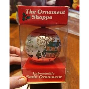 Vintage 1980 Unbreakable Satin Ornament/The Ornament Shoppe (540)